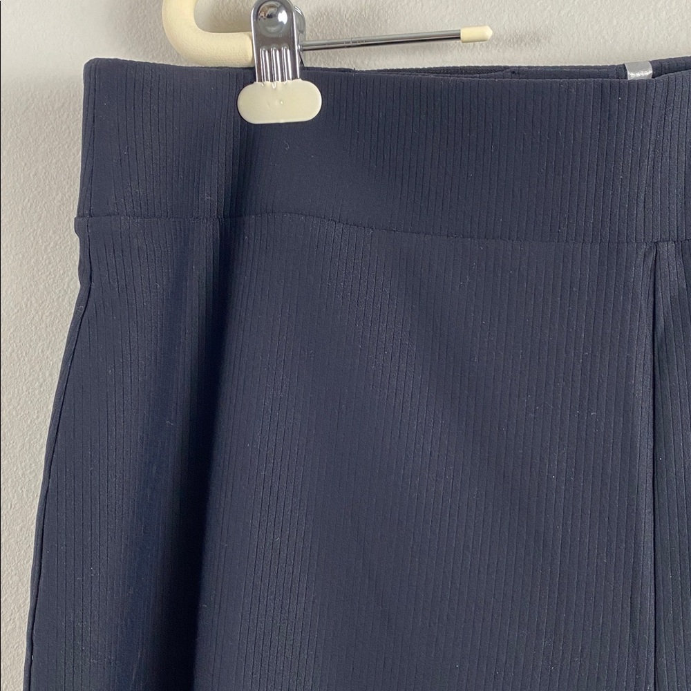 Rhone Ripple Knit Sweatpant | Straight Wide Leg, Ribbed Texture | Black - Picture 7 of 14